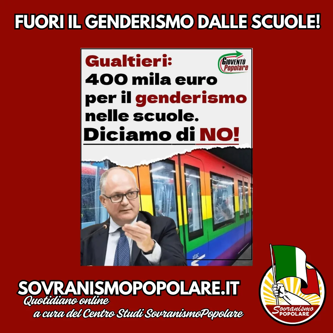 FUORI IL GENDERISMO DALLE SCUOLE!