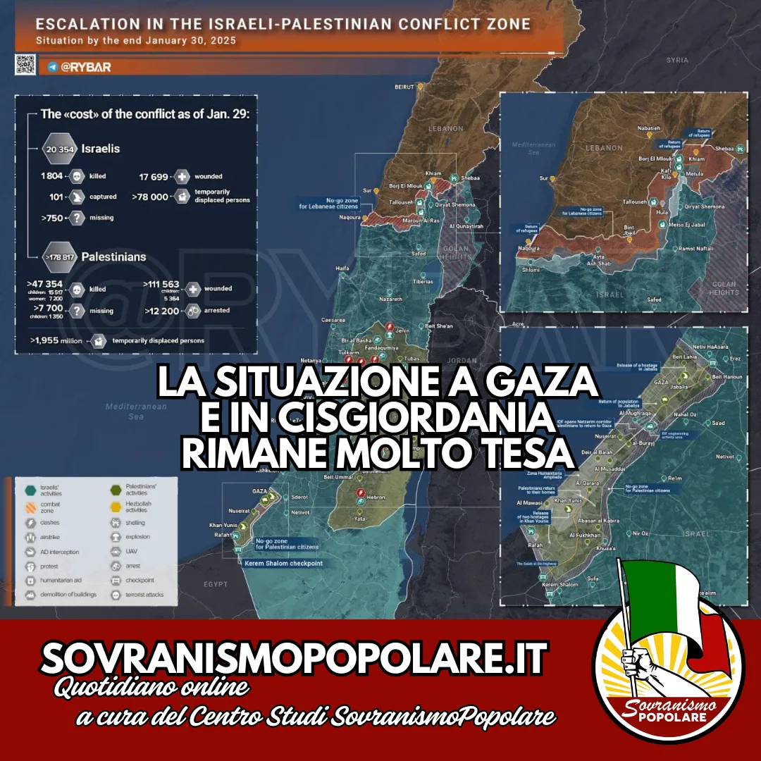 La situazione a Gaza e in Cisgiordania rimane molto tesa